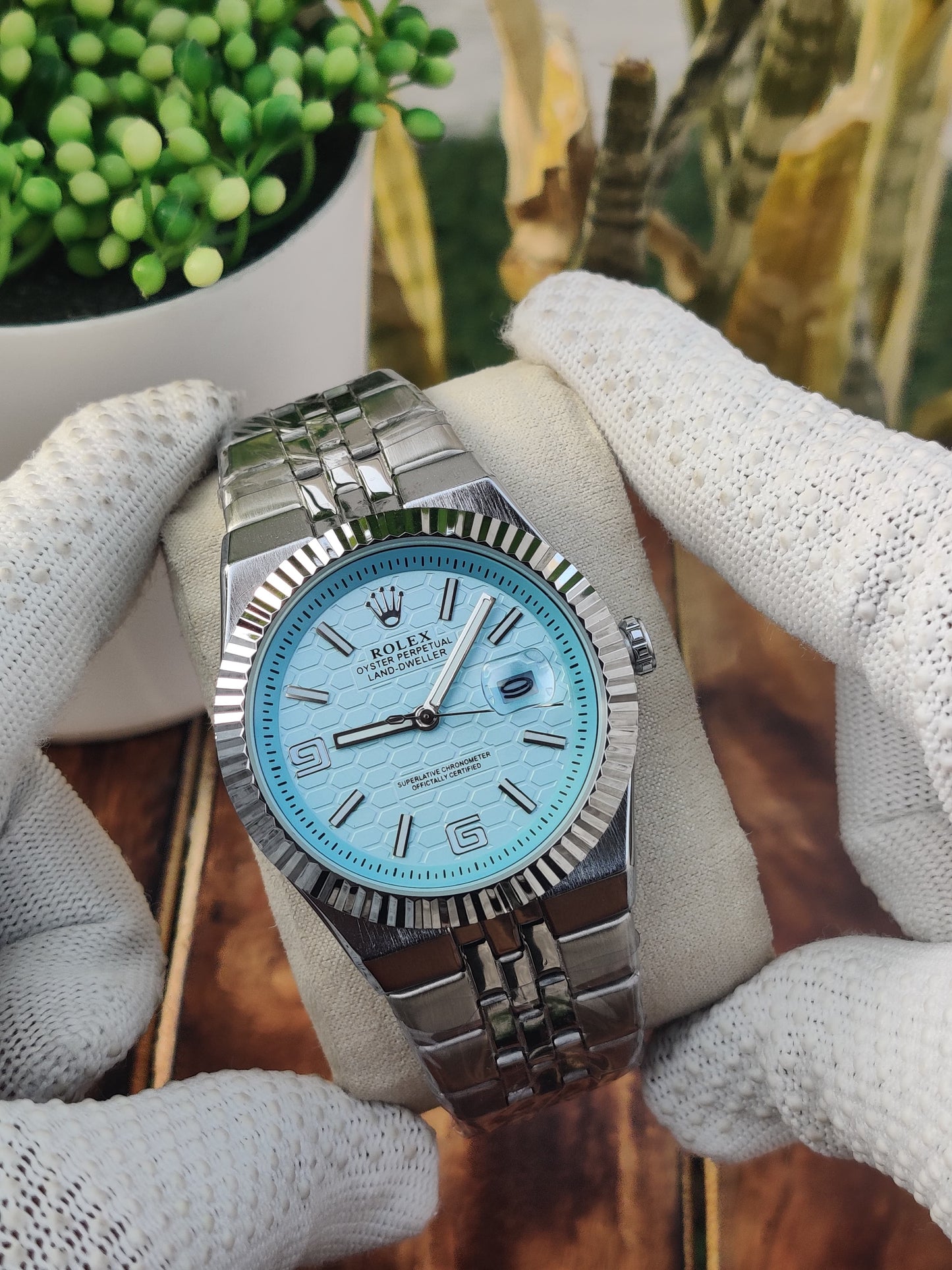 Role X Land Dweller Silver Sky-Blue Dial AT418